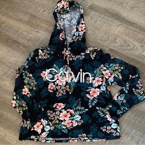 Calvin Klein Performance Floral Hooded Longsleeve